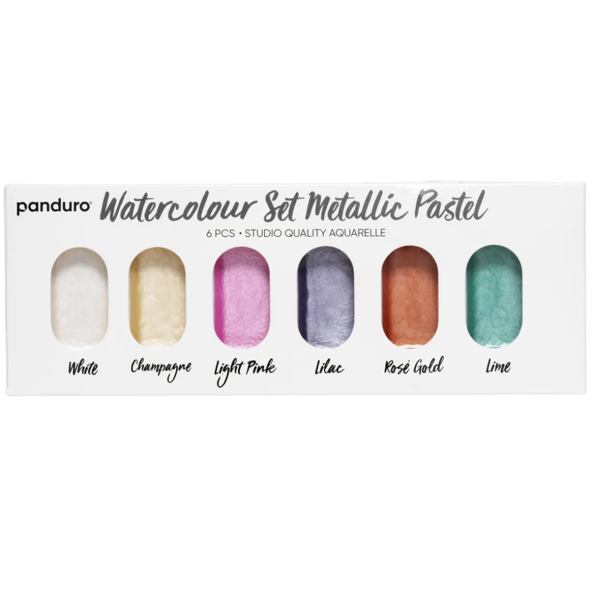 Akvarellsett metallic pastell