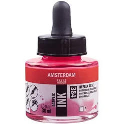 Amsterdam Acrylic Ink Reflex Rose 30 ml – UV, UV-farge