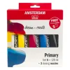 Amsterdam Acrylics Set - 5 x 120 ml + 3 doseringsmunnstykker
