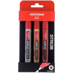 Amsterdam akrylmarker set - Metallic 3 x 4 mm