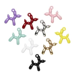 9 anheng / charms i form av fargerike ballonghunder
