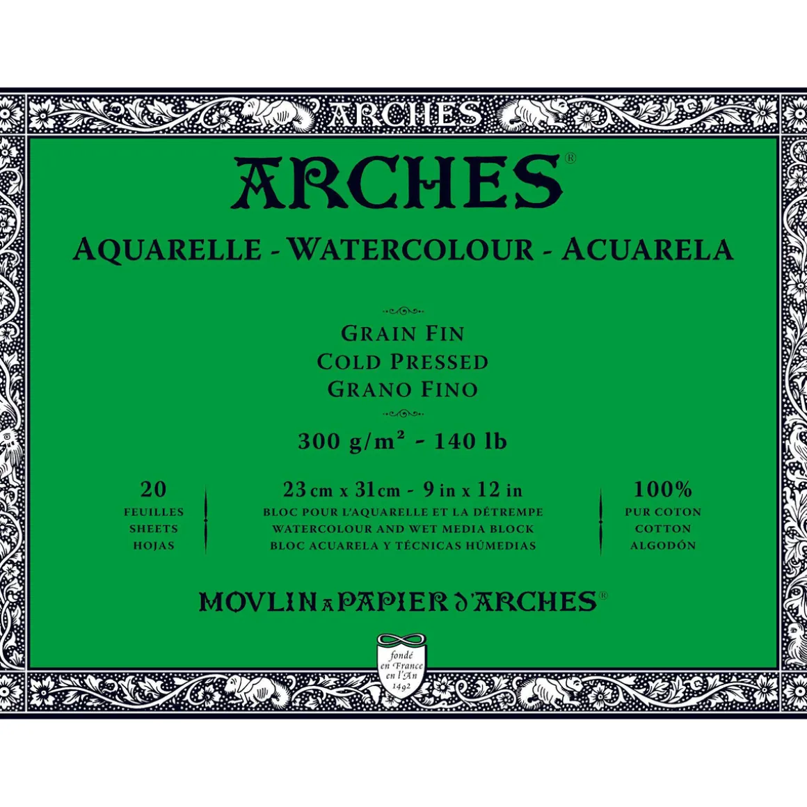Arches akv.blokk GF 23X31 300 g