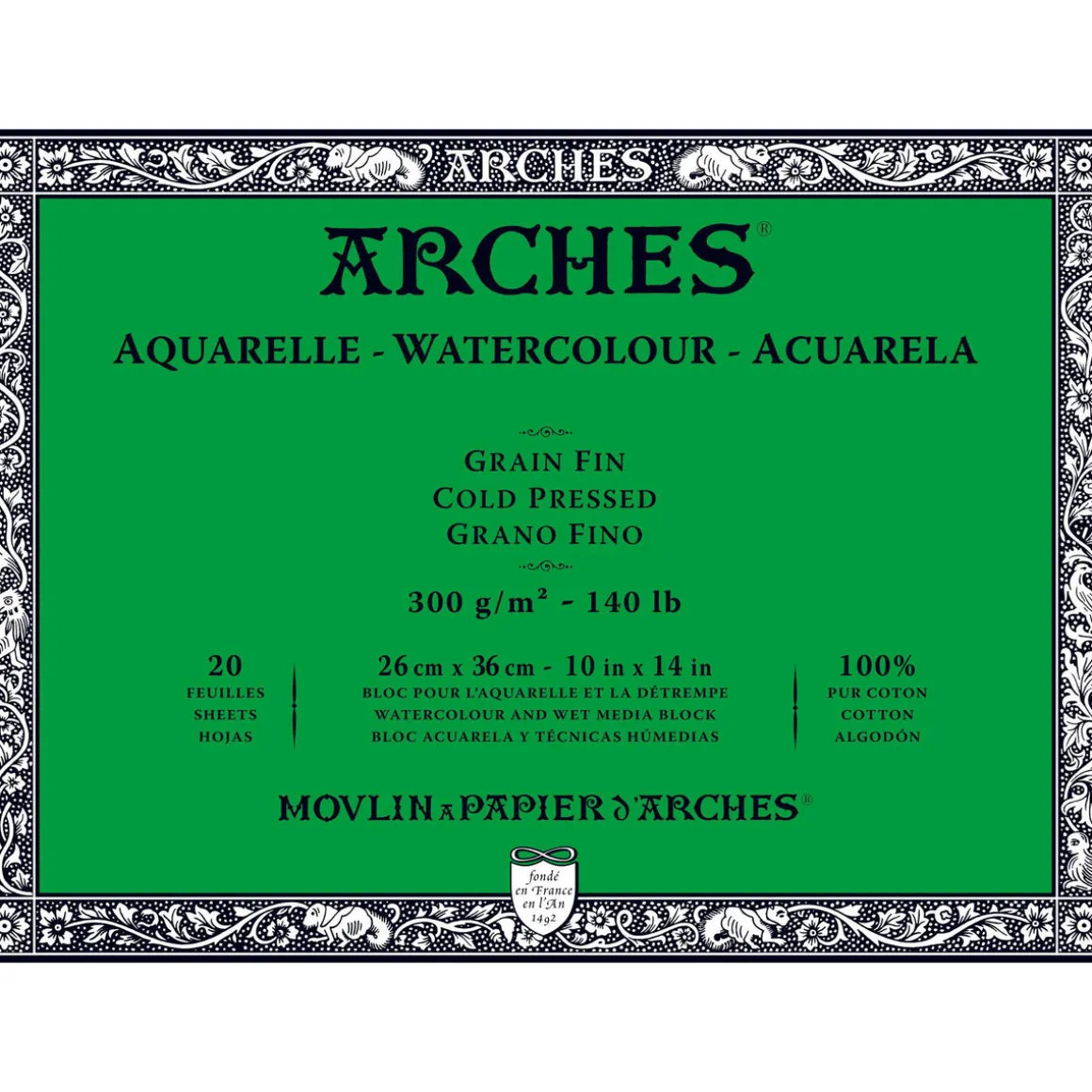 Arches akv.blokk GF 26x36 300 g