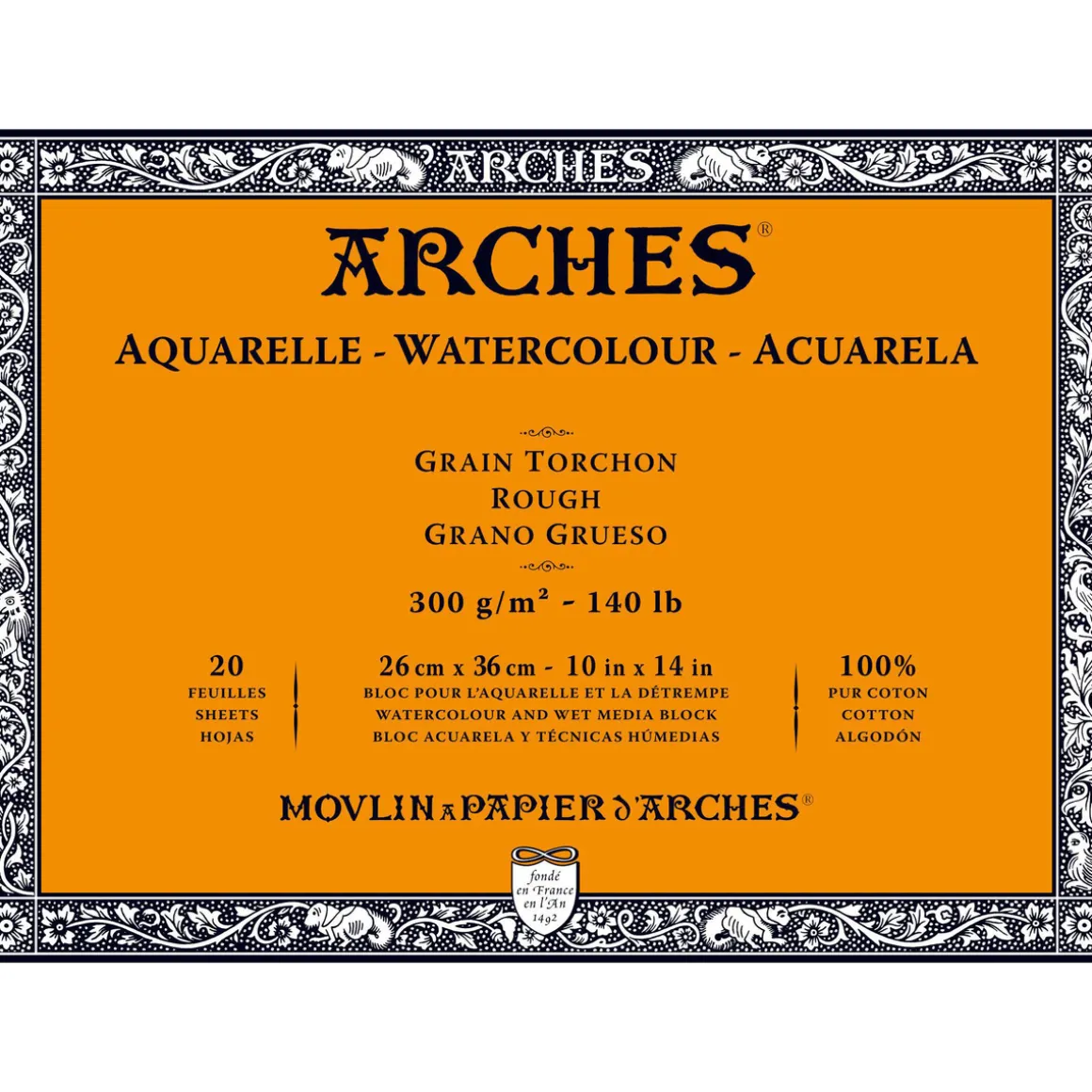 Arches akv.blokk GT 26X36 300 g