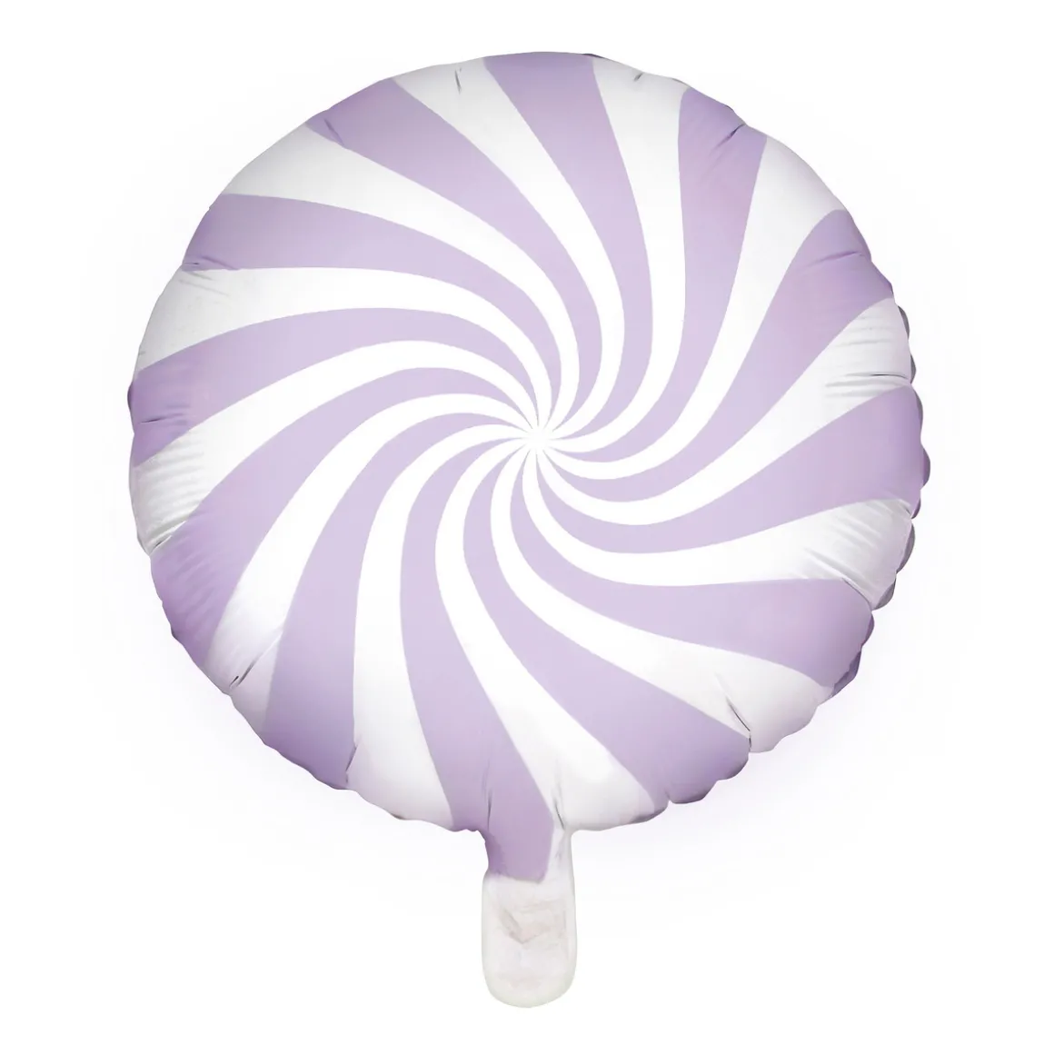 Ballong Ø35 cm – hvit ballong med lilla virvel / swirl