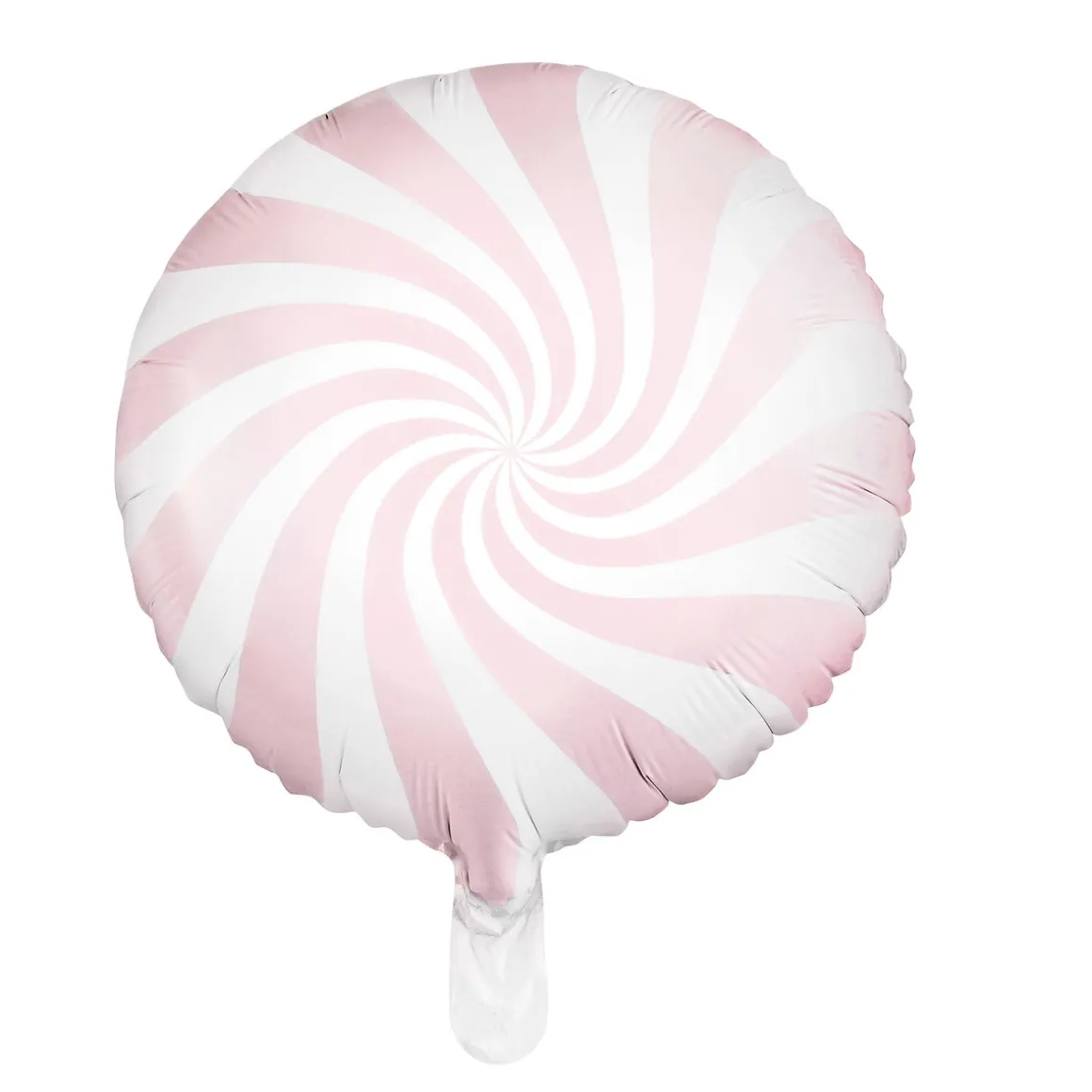 Ballong Ø35 cm – hvit ballong med rosa virvel / swirl