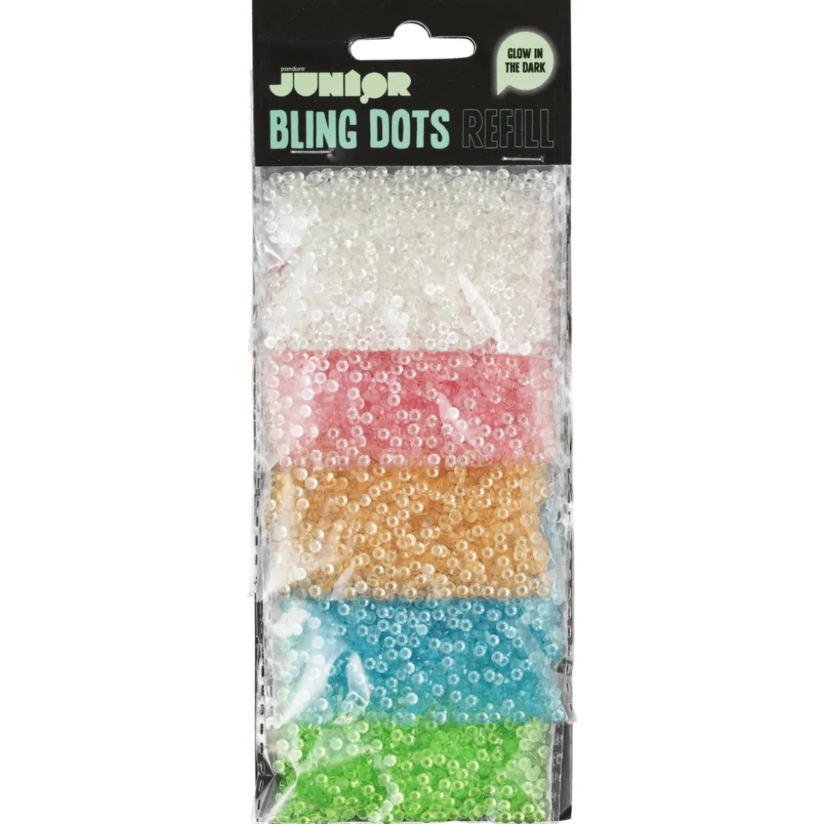 Bling Dots Refill Glow In The Dark Ø3 mm – 5 poser selvlysende bling dots