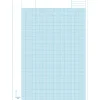 Blokk med millimeterruter i blått for tegning m.m. A4 – 210x297 mm, 50 ark