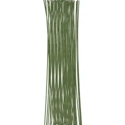 Blomsterpinner / blomstertråd – 50 grønne papirkledde pinner à 30 cm, Ø 2,0 mm