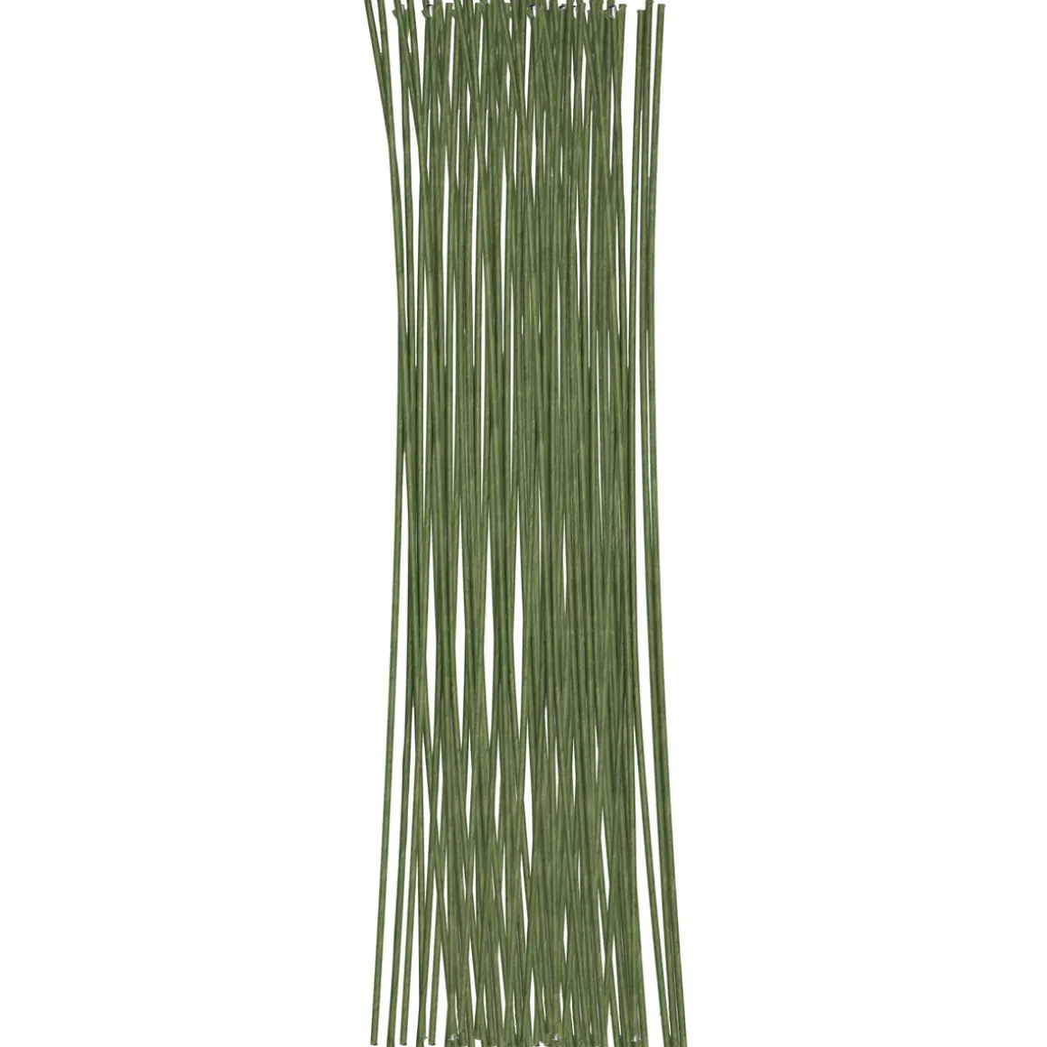 Blomsterpinner / blomstertråd – 50 grønne papirkledde pinner à 30 cm, Ø 2,0 mm