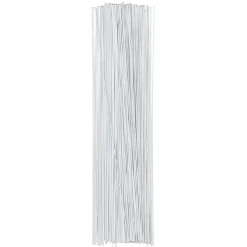 Blomsterpinner / blomstertråd – 120 hvite pinner som er 20 cm lange og er 0,8 mm i diameter