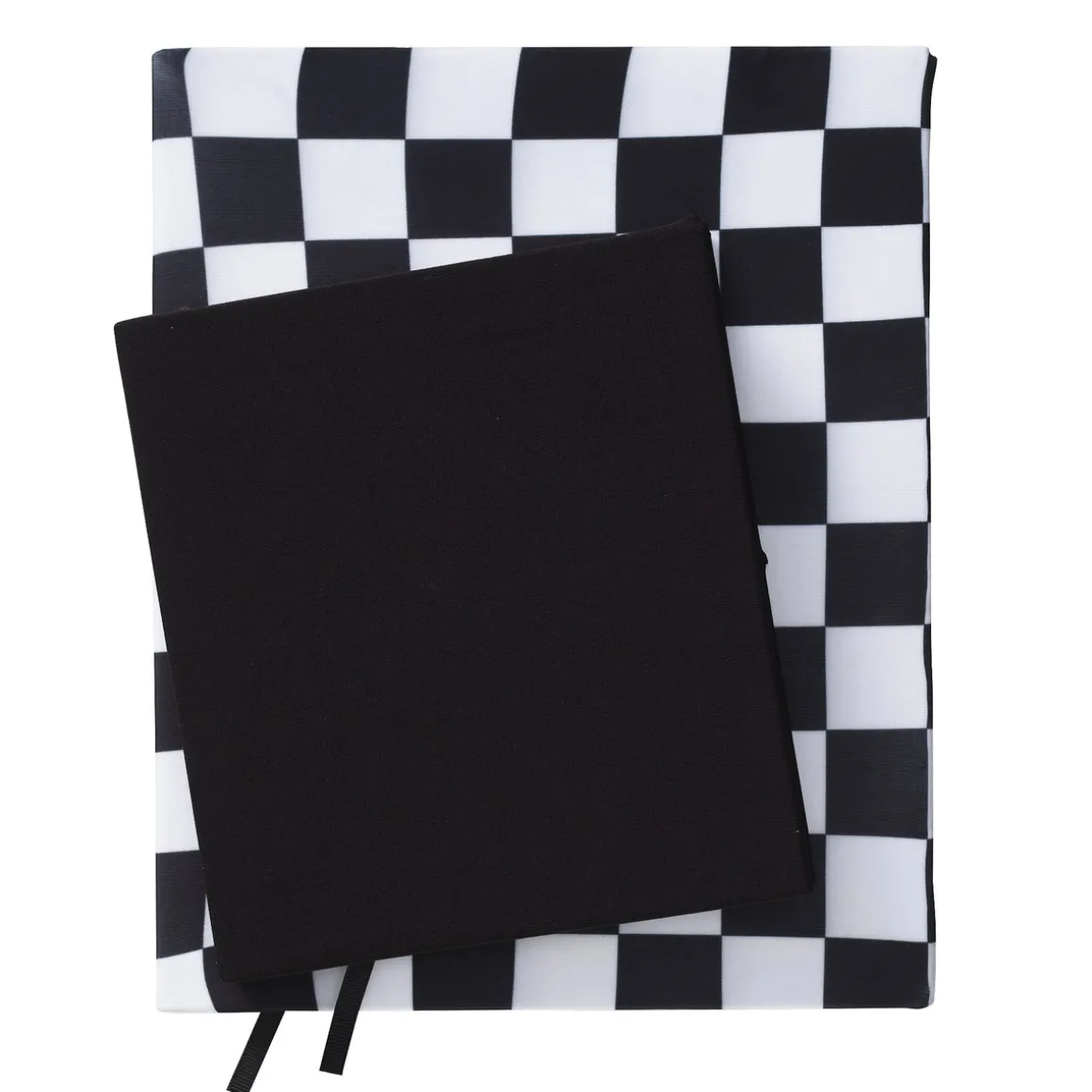 Bokomslag av stretchstoff, beskyttelsesomslag til bøker – rutet 2-pakning, 18×33 og 23×27 cm