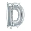 Bokstavballong D sølv 32 cm