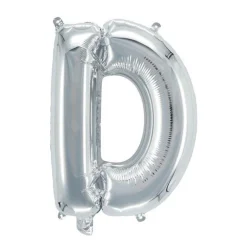 Bokstavballong D sølv 32 cm