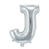 Bokstavballong J sølv 32 cm