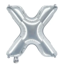 Bokstavballong X sølv 32 cm