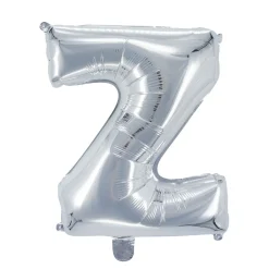 Bokstavballong Z sølv 32 cm
