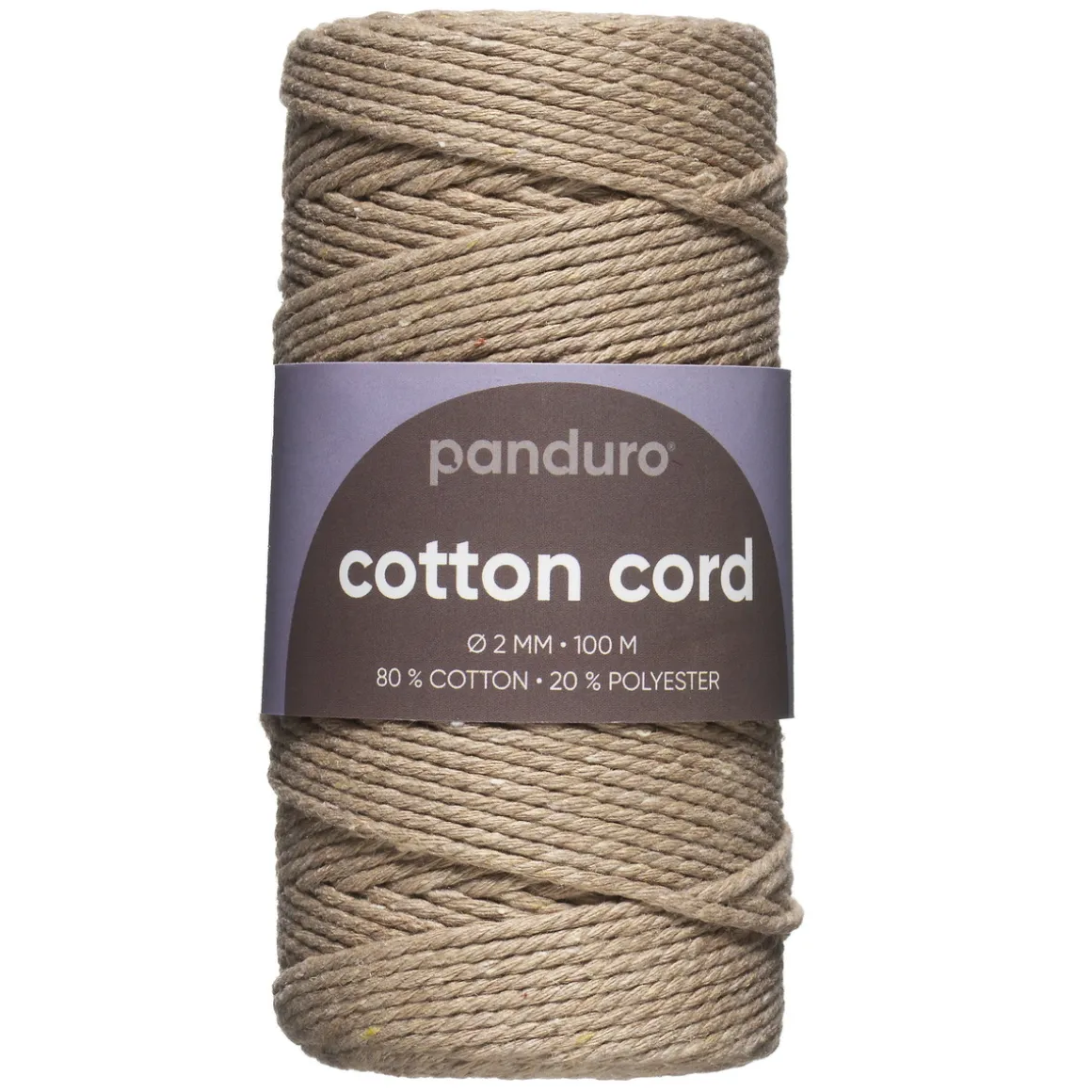 Bomullssnor 2 mm / 100 m beige