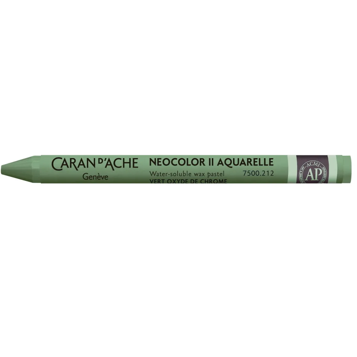 Caran d'Ache akvarellkritt Neocolor II 212 Chromium Oxide Green