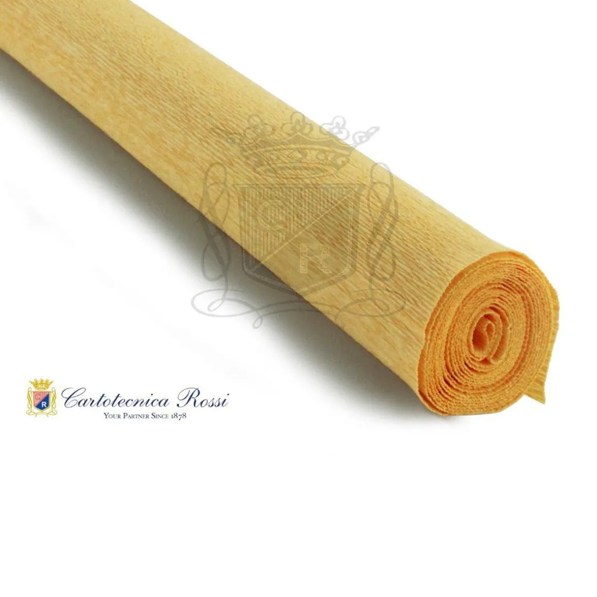 Cartotecnica Rossi kreppapir 386 – lysegul, 90 g rull (120 g/m²) à 50×150 cm