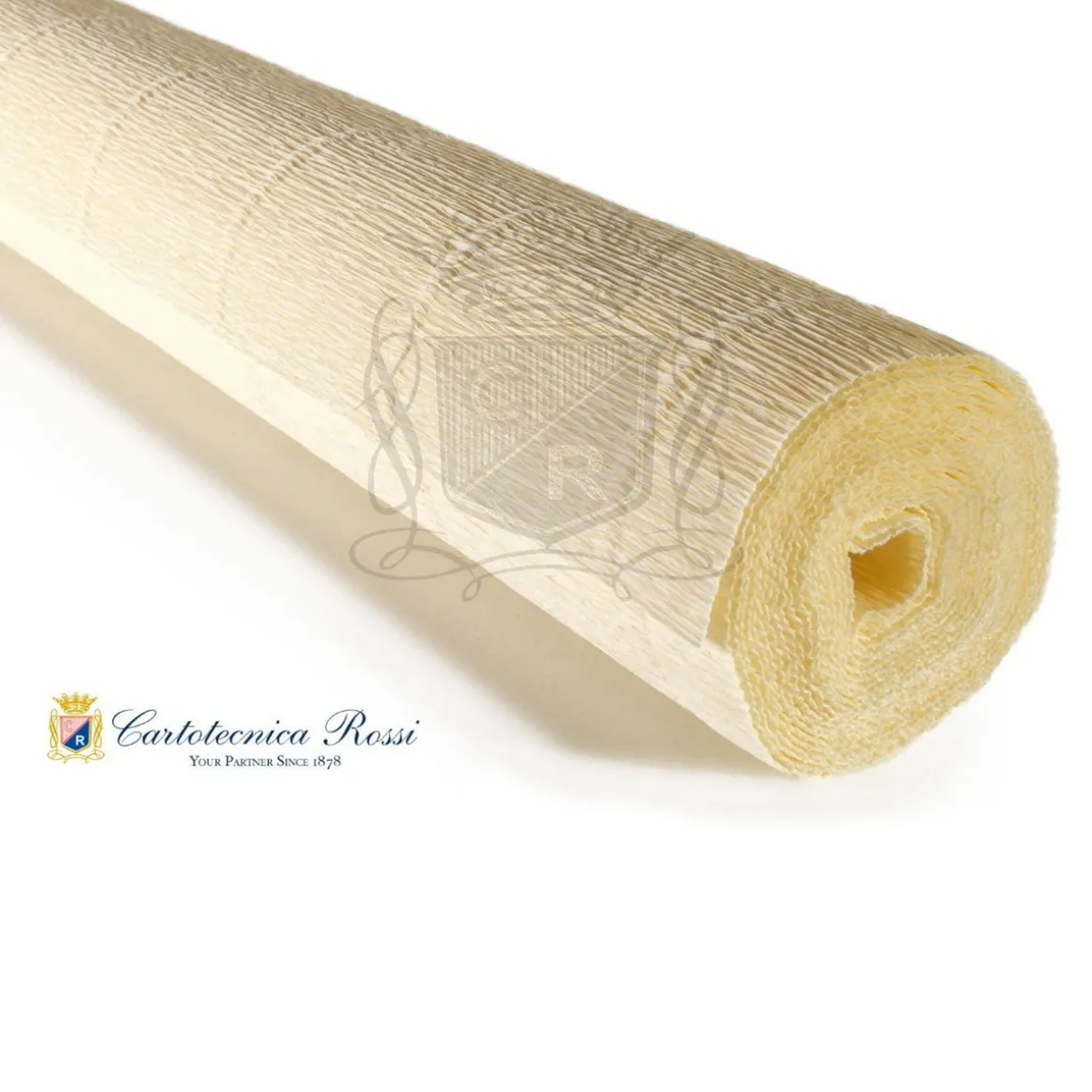 Cartotecnica Rossi kreppapir 17A1 – krem, 180 g rull (144 g/m²) à 50×250 cm