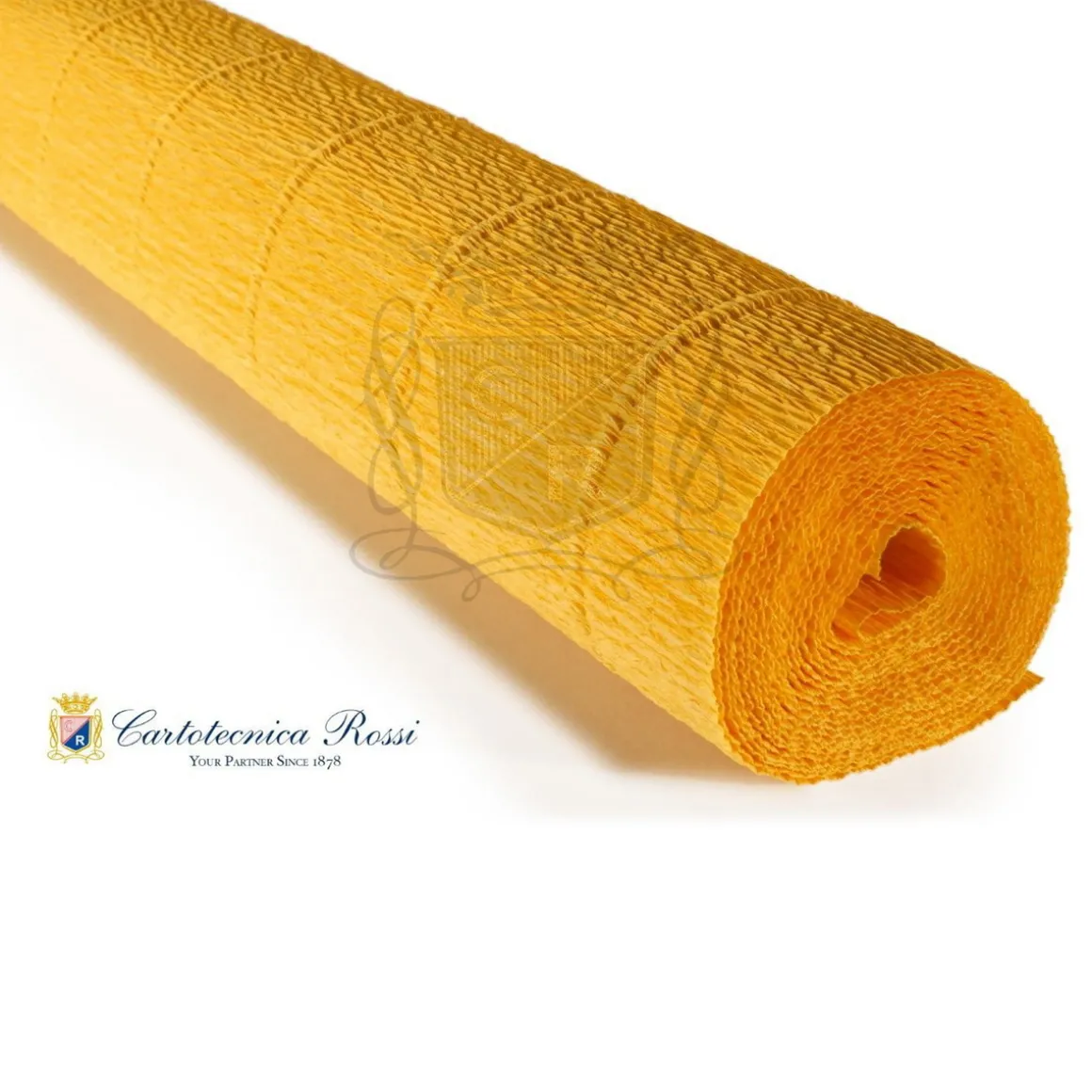 Cartotecnica Rossi kreppapir 17E5 – appelsin, 180 g rull (144 g/m²) à 50×250 cm