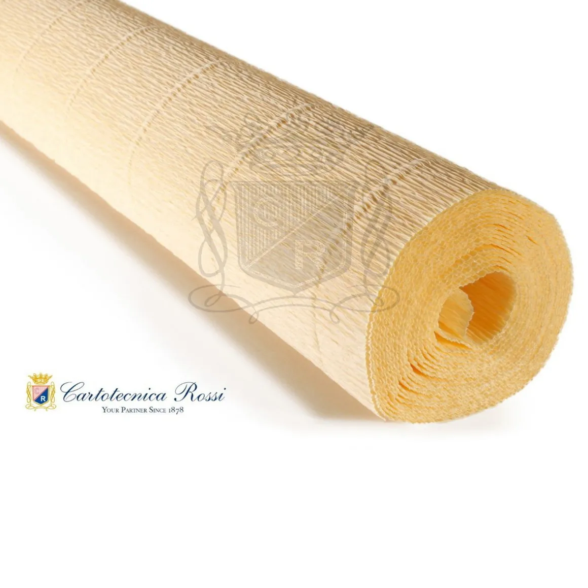 Cartotecnica Rossi kreppapir 577 – ivory, 180 g rull (144 g/m²) à 50×250 cm