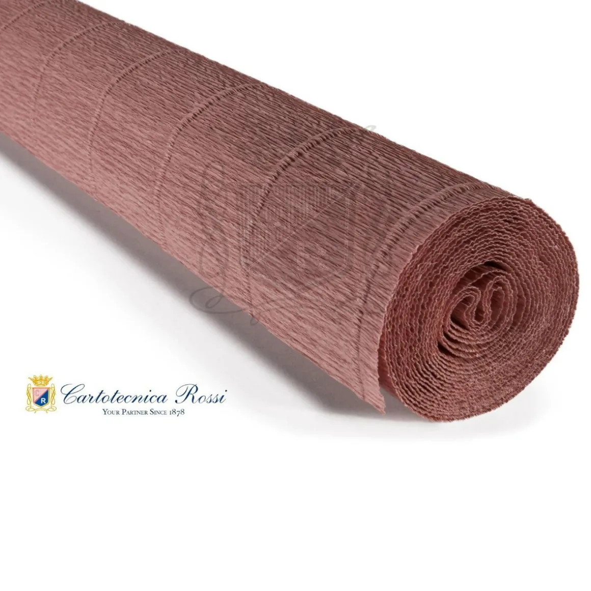 Cartotecnica Rossi kreppapir 613 – taupe, 180 g rull (144 g/m²) à 50×250 cm