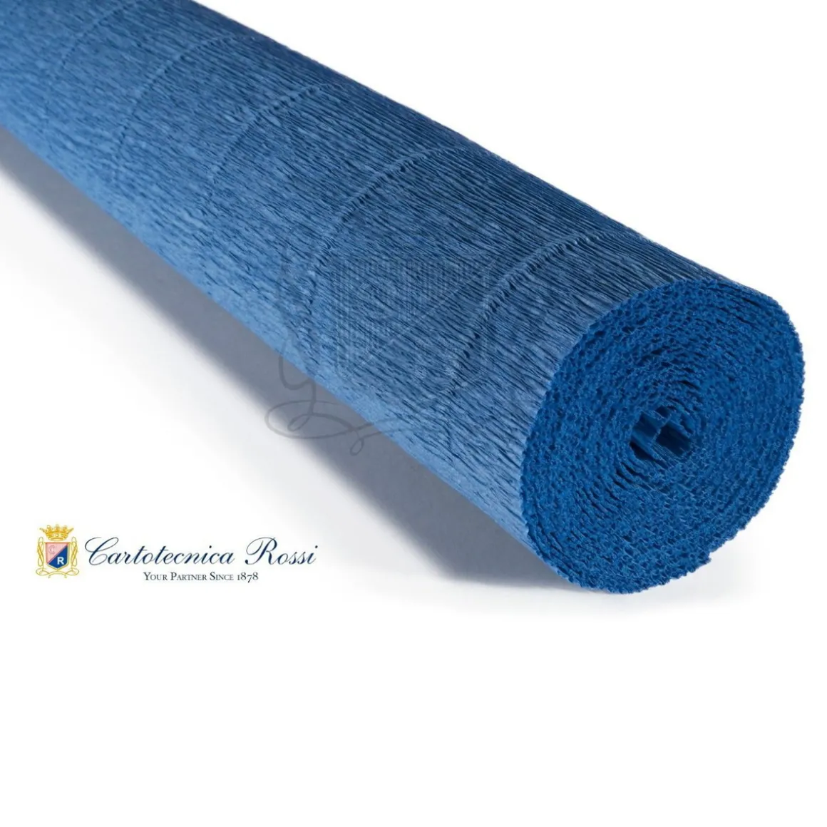 Cartotecnica Rossi kreppapir 615 – dueblå, 180 g rull (144 g/m²) à 50×250 cm