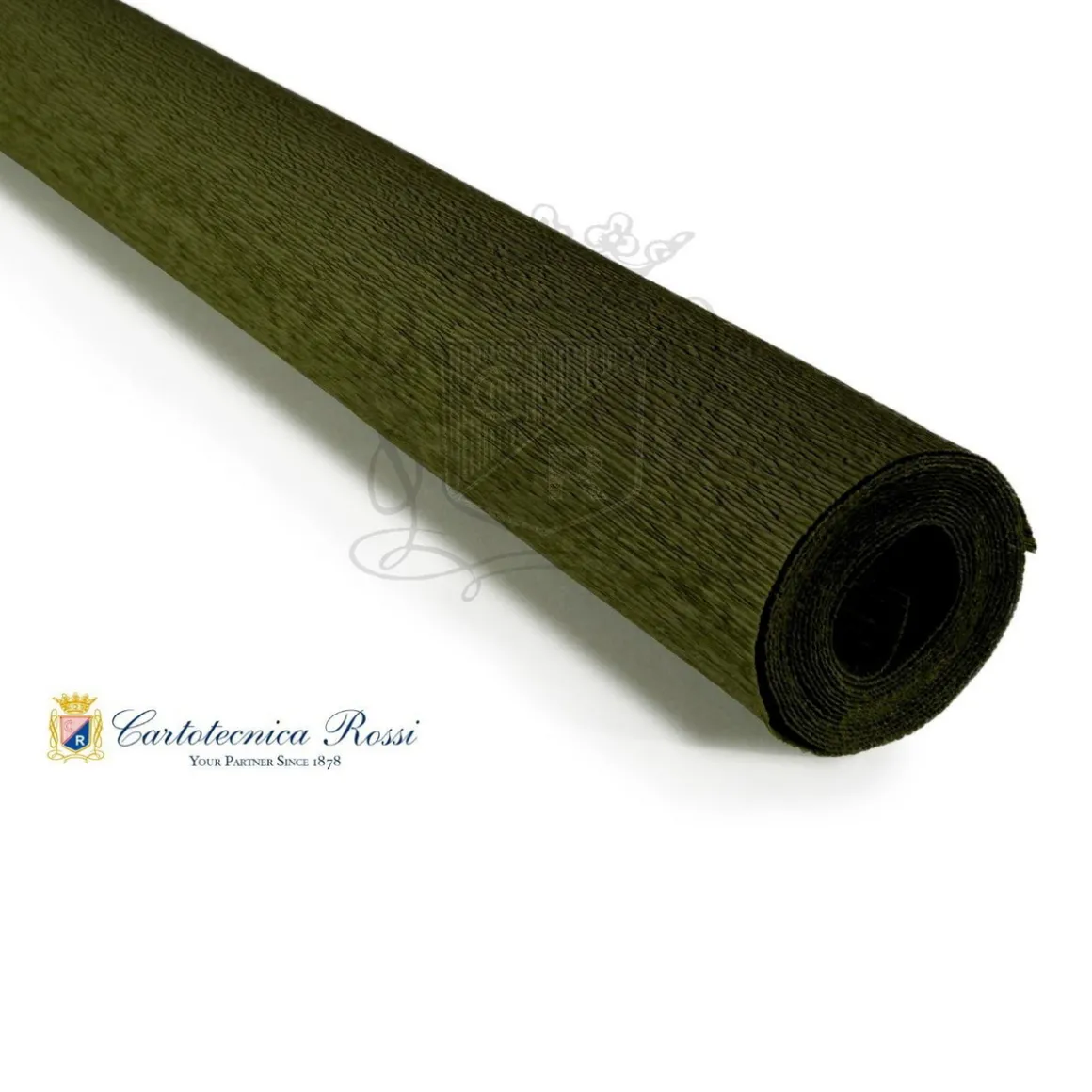 Cartotecnica Rossi kreppapir 353 – lindegrønn, 90 g rull (120 g/m²) à 50×150 cm