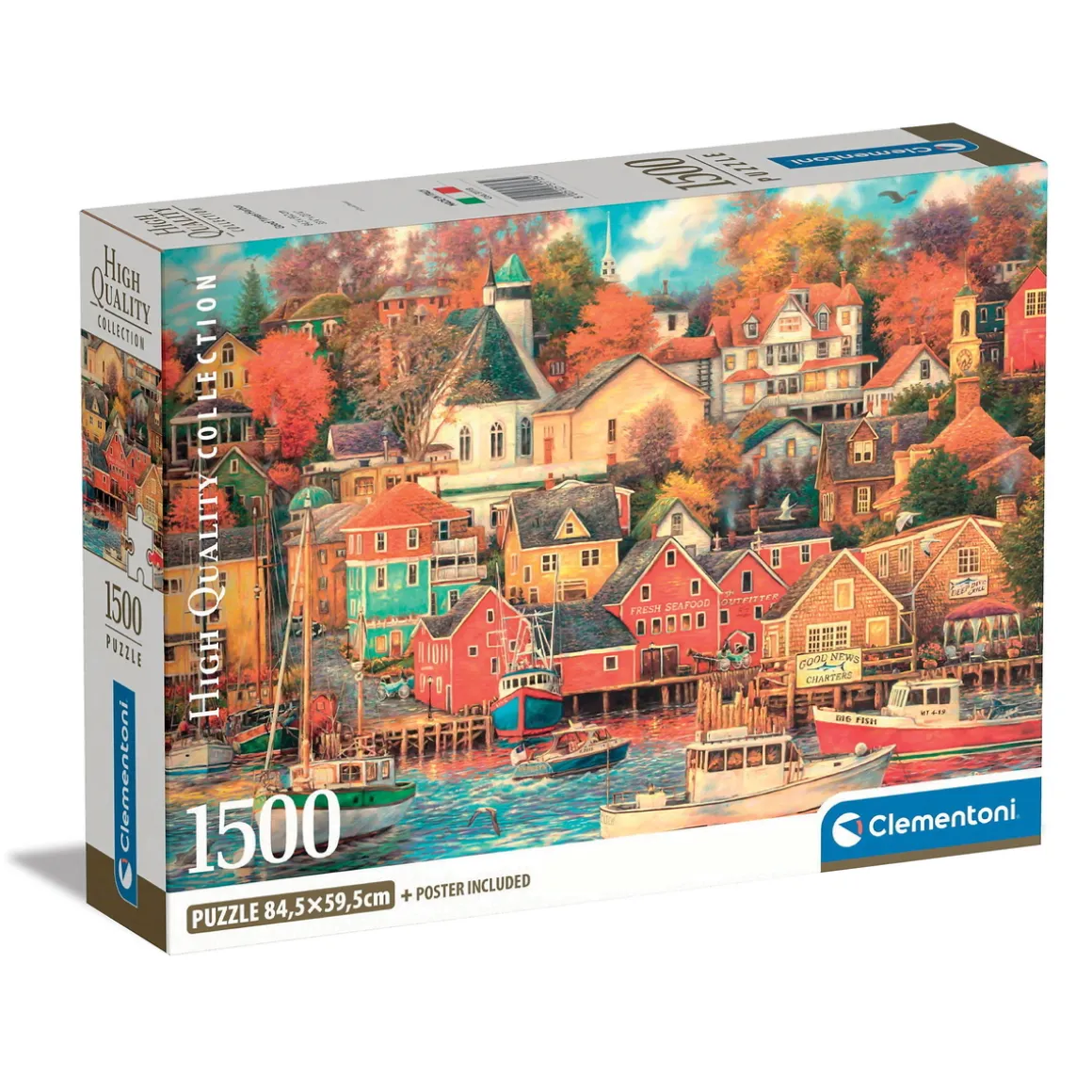 Clementoni puslespill High Quality Collection – Good Times Harbor, 1500 biter, 84×59,5 cm