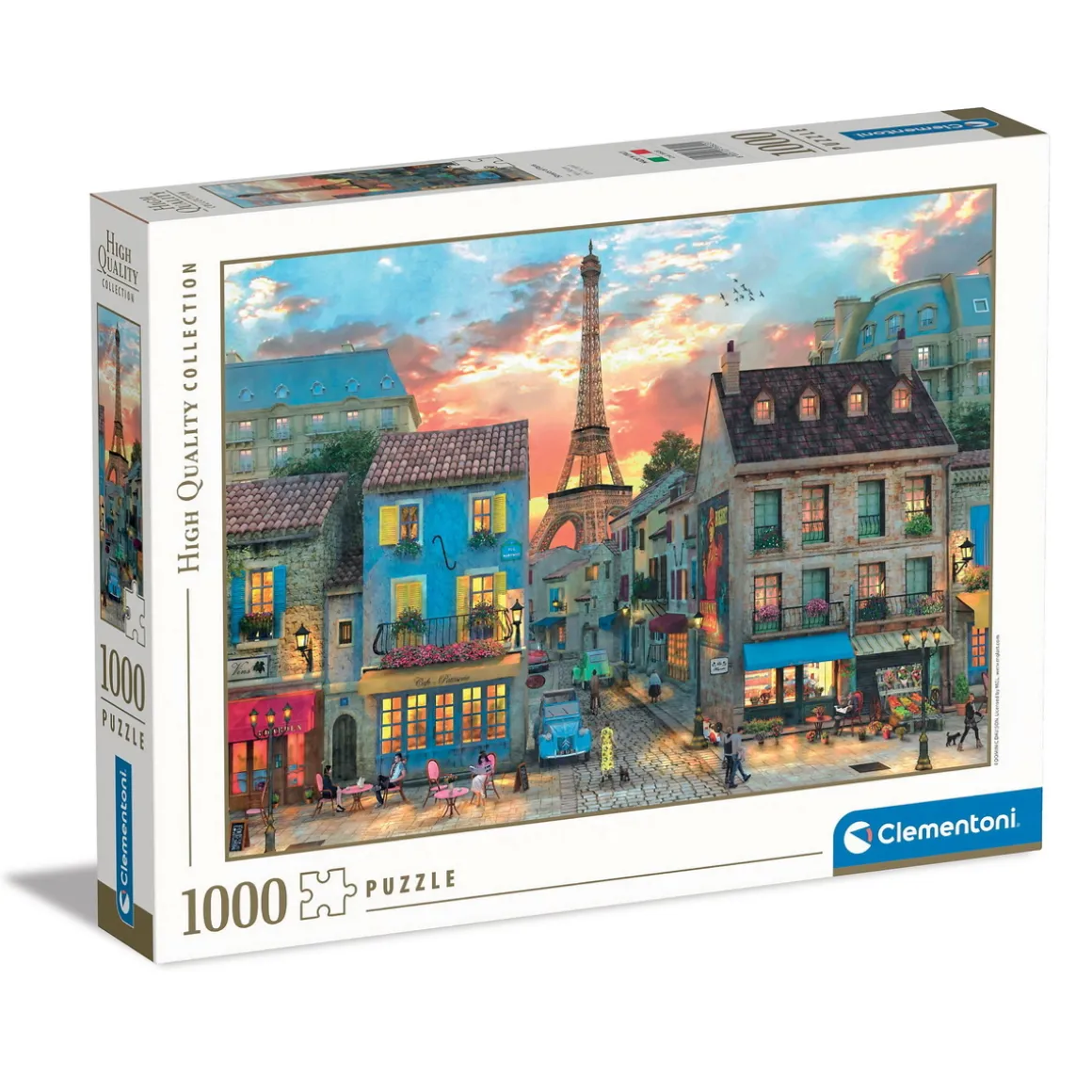 Clementoni puslespill High Quality Collection – Streets of Paris 1000 biter, 70×50 cm