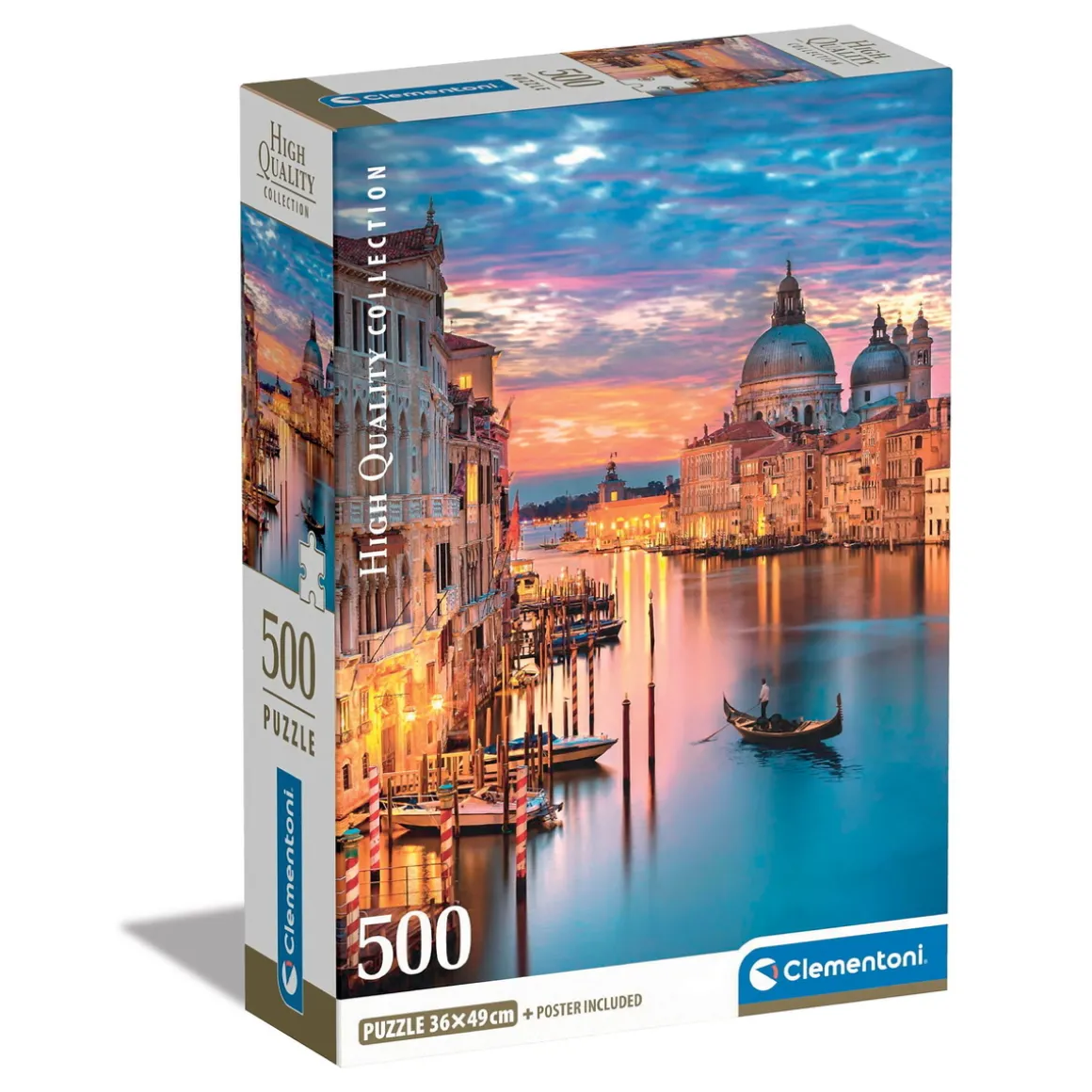 Clementoni puslespill High Quality Collection – Lighting Venice, 500 biter, 36 × 49 cm