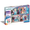 Clementoni puslespill 4-i-1 – Frozen, 12 / 16 / 20 / 24 biter, 4 puslespill som blir 19×14 cm hver