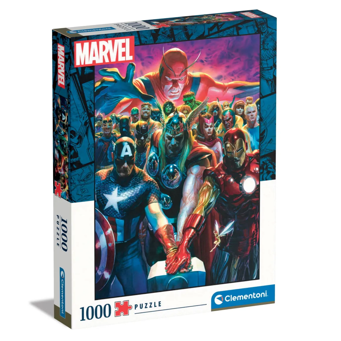 Clementoni puslespill – Superhelter fra Marvels Avengers. 1000 biter, 50×69 cm