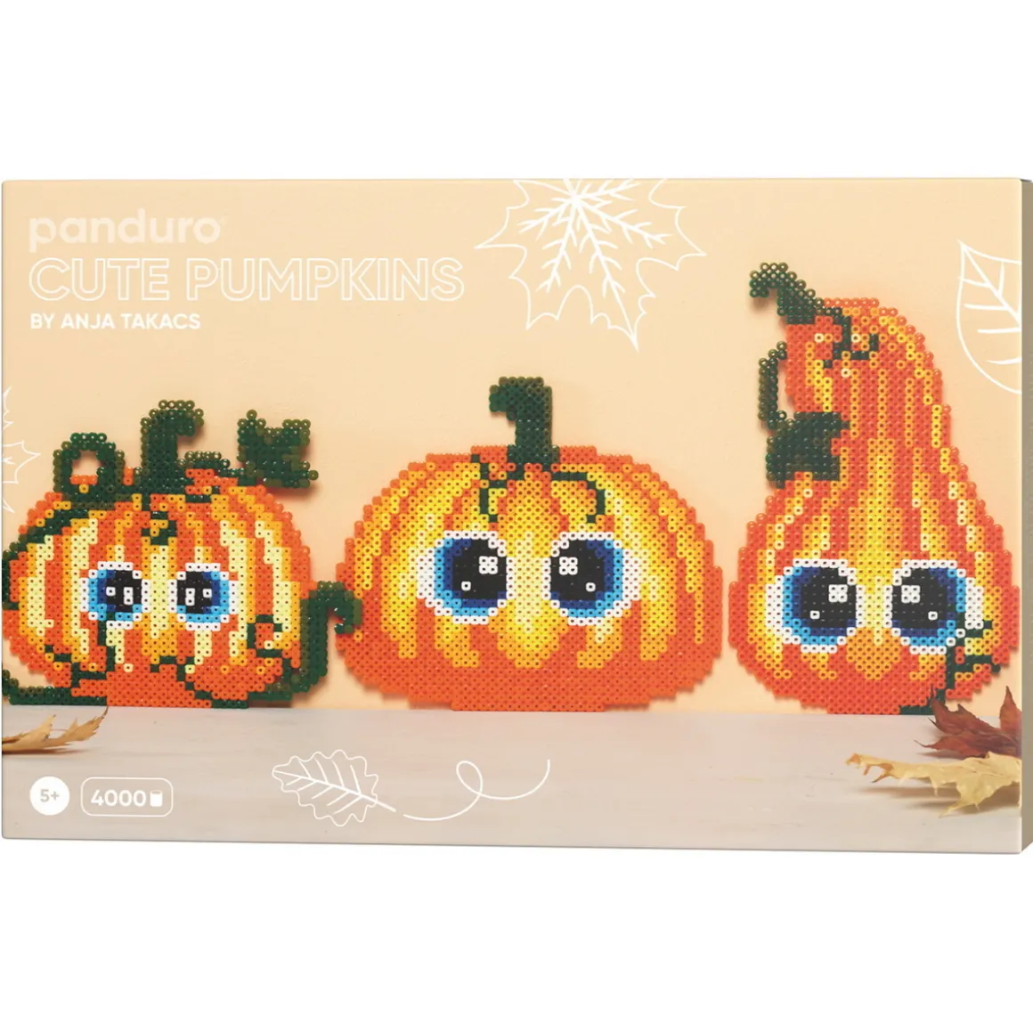 Cute Pumpkins by Anja Takacs, perle 3 søte gresskar til Halloween, H 18–25,5 cm