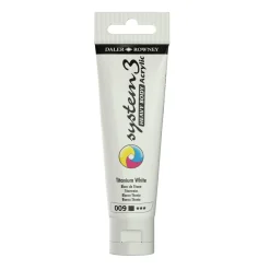 Daler-Rowney System3 Heavy Body akrylmaling 59 ml – Titanium white 009