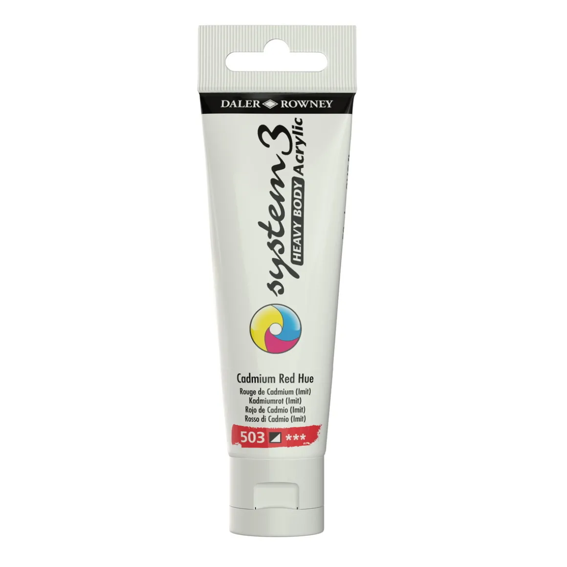 Daler-Rowney System3 Heavy Body akrylmaling 59 ml – Cadmium Red Hue 503