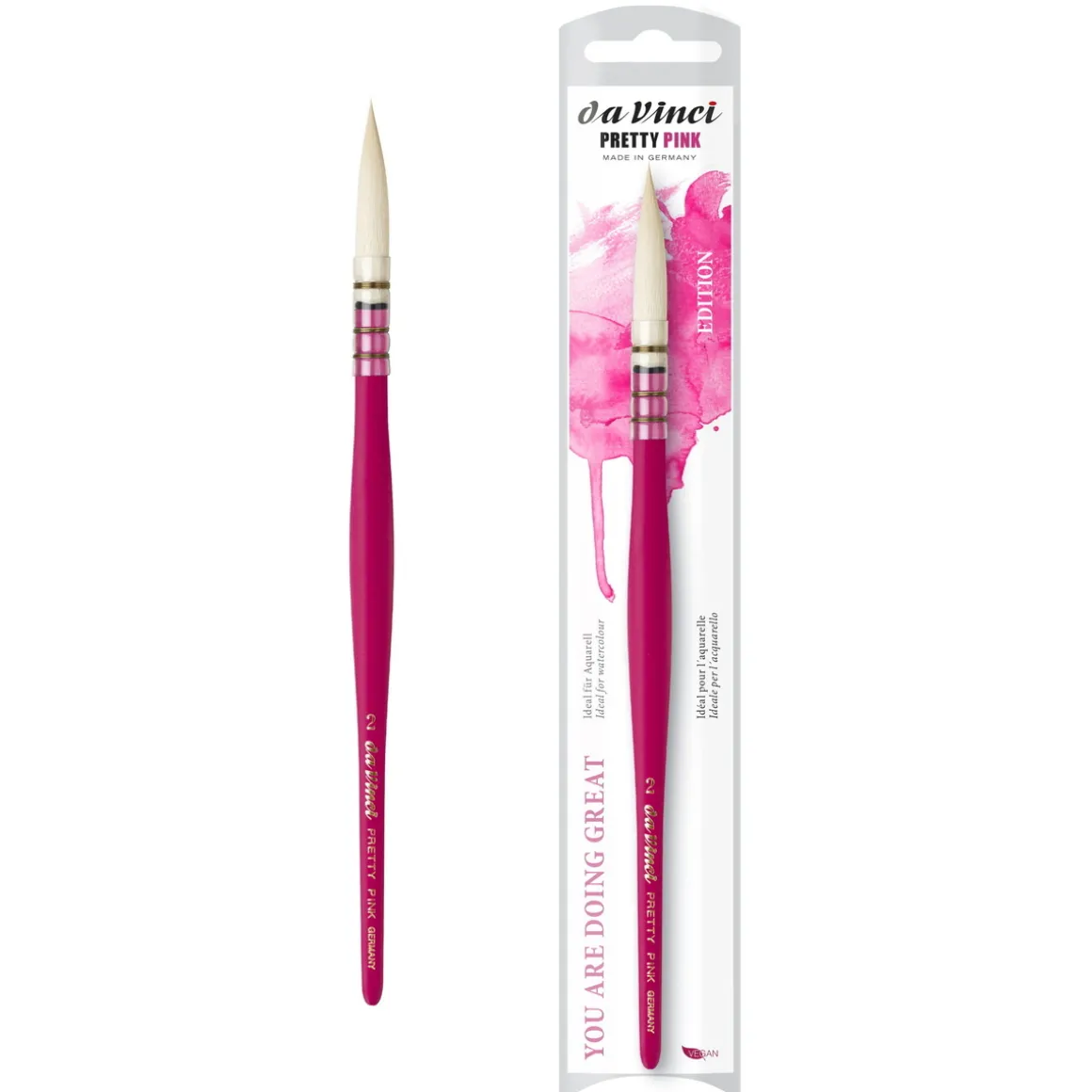 da Vinci Pretty Pink Limited Edition 2 akvarellpensel