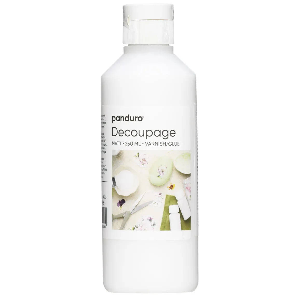 Decoupagelim, matt vannbasert decoupagelakk til pappmasjé og tre, 250 ml