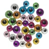 Dekorøyne glitrende øyne av glass med glitter 32 stk. Ø8/10 mm, 5 mm tykke