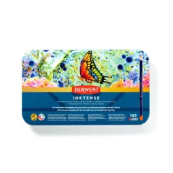 Derwent Inktense 100 akvarellblyanter i metalleske