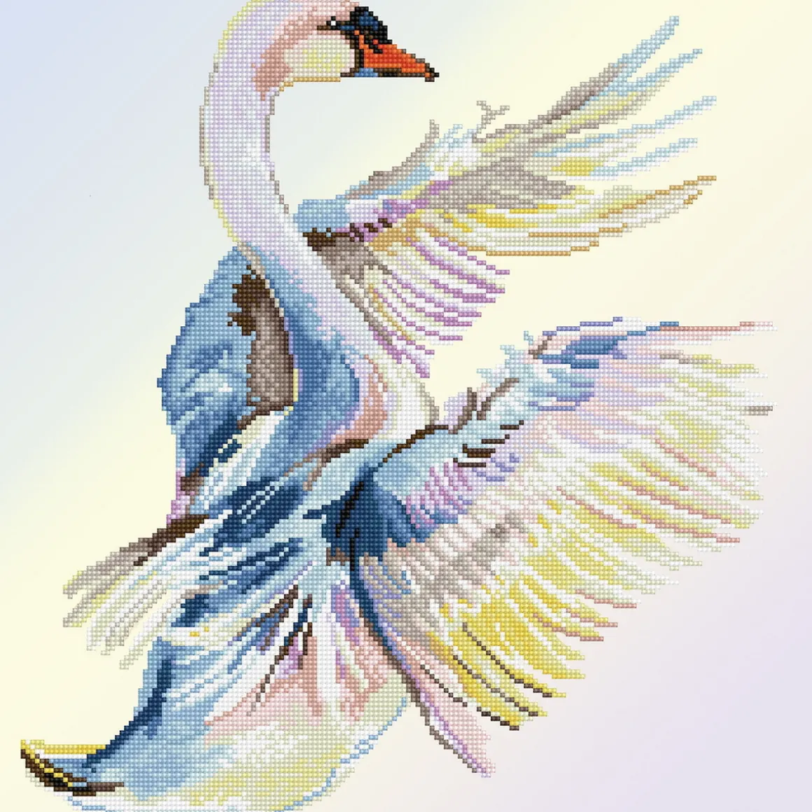 Diamond Dotz Graceful landing – diamond painting, 51×51 cm, 15043 dotz