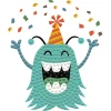 Diamond Dotz Party monster – diamond painting, 7,8×7,8 cm
