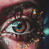 Diamond painting – 30×30 cm stort motiv med et effektfullt øye