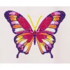 Diamond painting – 12×16 cm stort motiv med en fargerik sommerfugl
