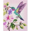 Diamond Painting kolibri, 12×16 cm lerret + perler, silikon & pinsett