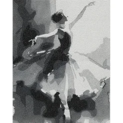 Diamond Painting prima ballerina, 30×40 cm lerret + perler, silikon & pinsett