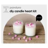 DIY-kit candle heart – støp 2 vakre lys av soyavoks med små hjerter