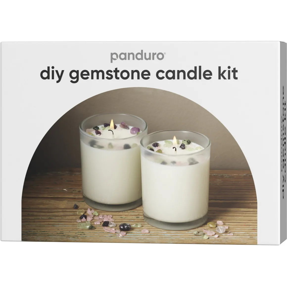 DIY-kit gemstone candle kit – velduftende og glitrende soyalys av soyavoks
